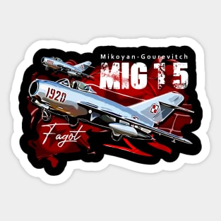 Mikoyan-Gurevich MiG-15 Soviet Union Vintage Fighterjet Sticker